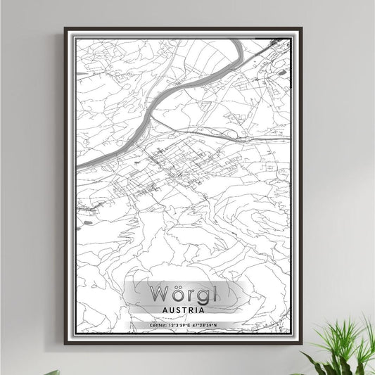 ROAD MAP OF WORGL, AUSTRIA BY MAPBAKES