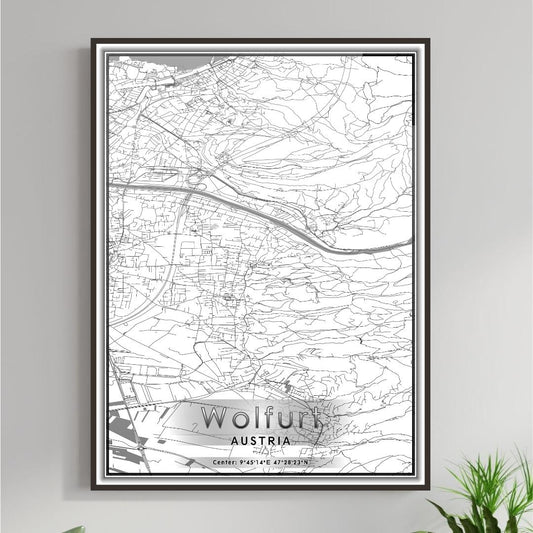 ROAD MAP OF WOLFURT, AUSTRIA BY MAPBAKES