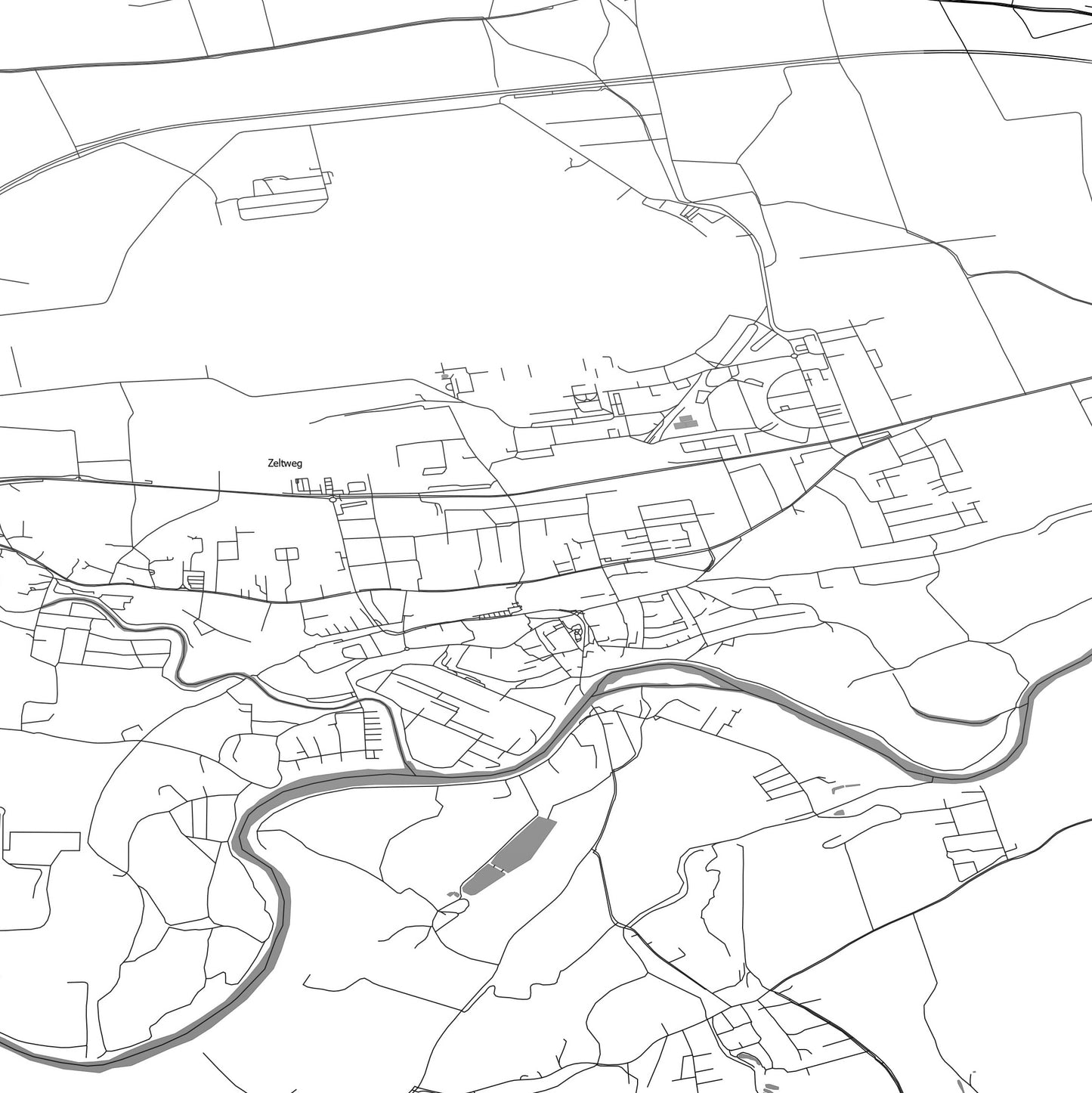 ROAD MAP OF ZELTWEG, AUSTRIA BY MAPBAKES