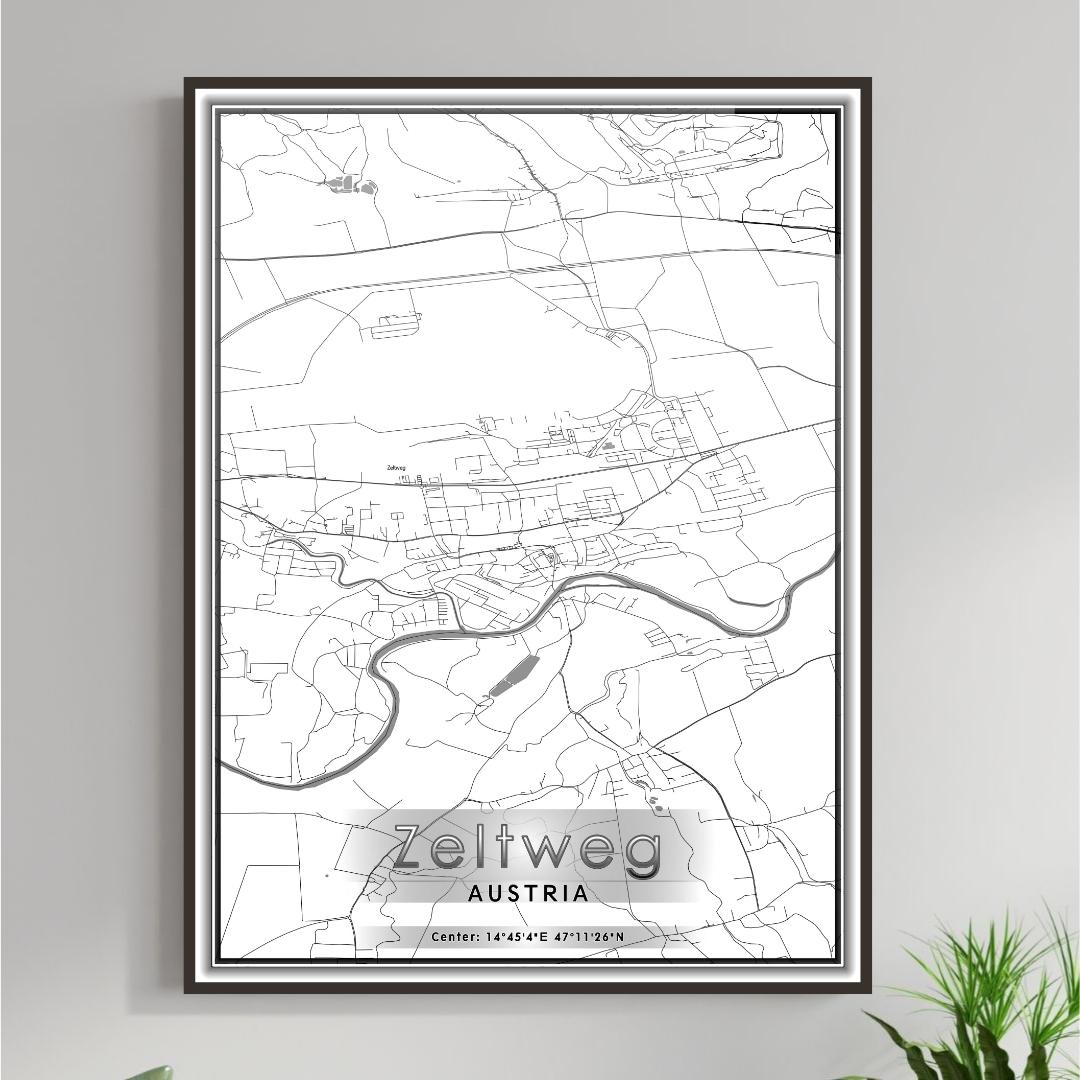 ROAD MAP OF ZELTWEG, AUSTRIA BY MAPBAKES