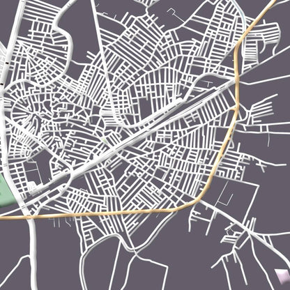 COLOURED ROAD MAP OF EL-BAGOUR, EGYPT BY MAPBAKES