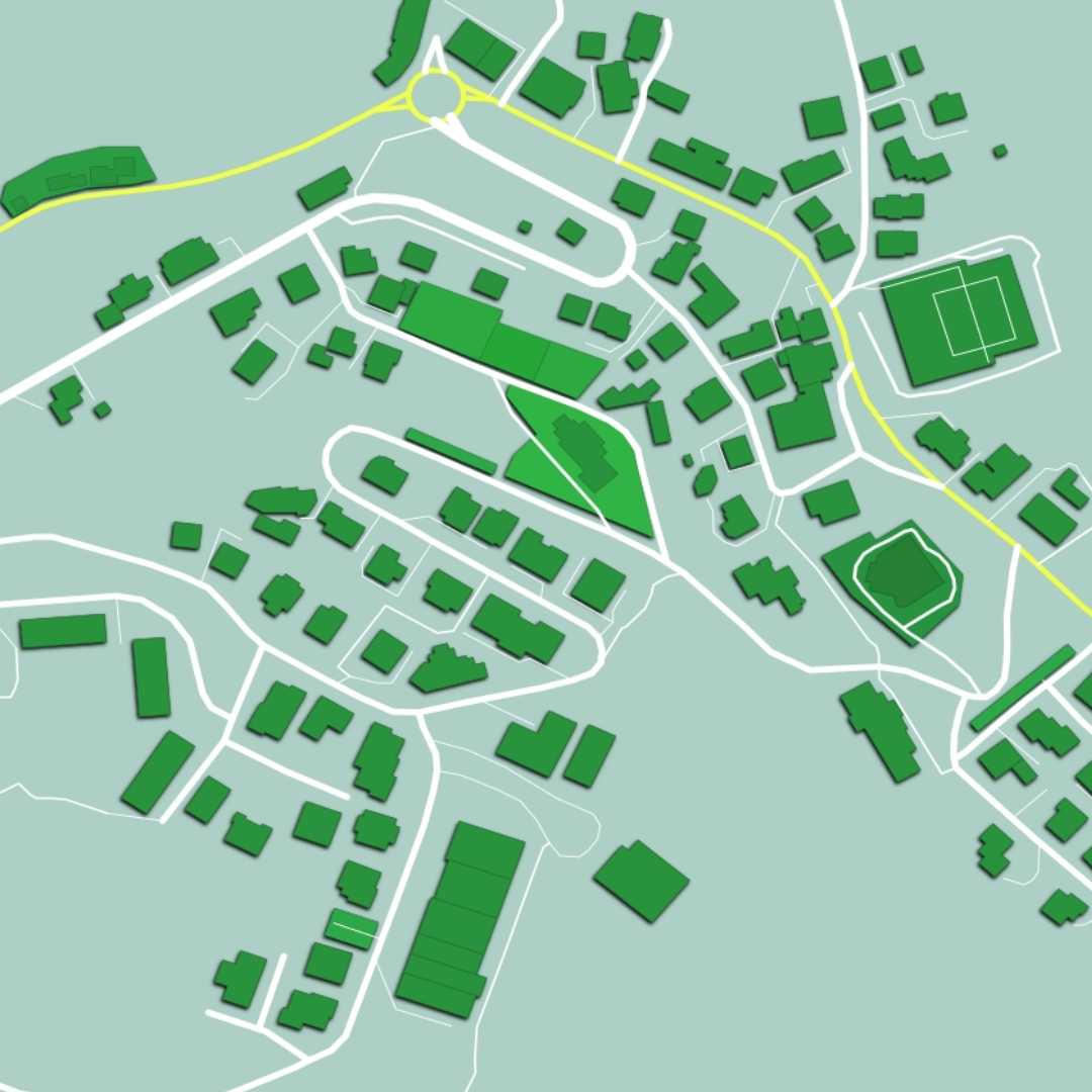 COLOURED ROAD MAP OF FIORENTINO, SAN MARINO BY MAPBAKES