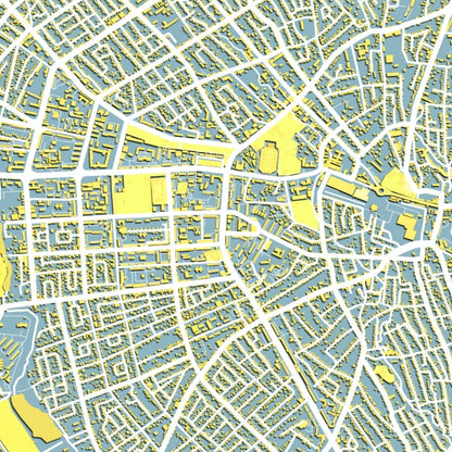 COLOURED ROAD MAP OF TARAZ, KAZAKHSTAN BY MAPBAKES