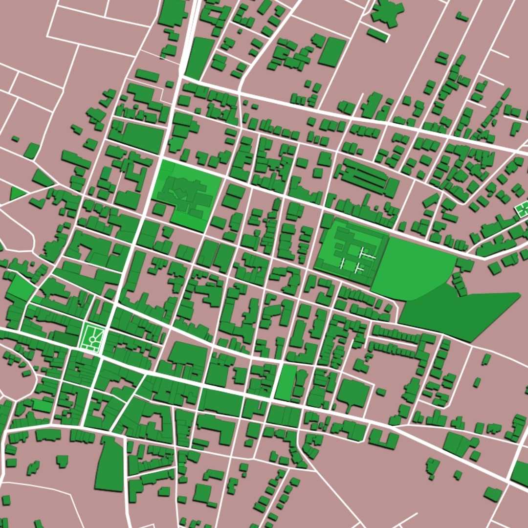 COLOURED ROAD MAP OF LAS TABLAS, PANAMA BY MAPBAKES