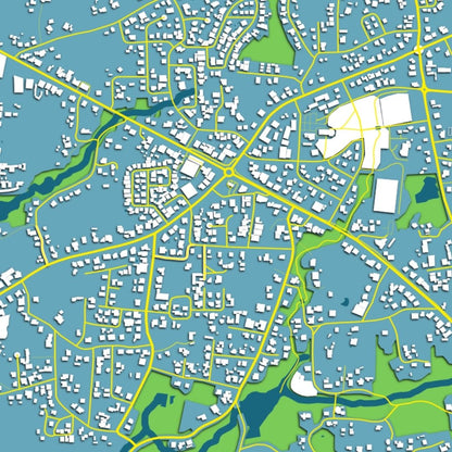 COLOURED ROAD MAP OF PARADERA, ARUBA BY MAPBAKES