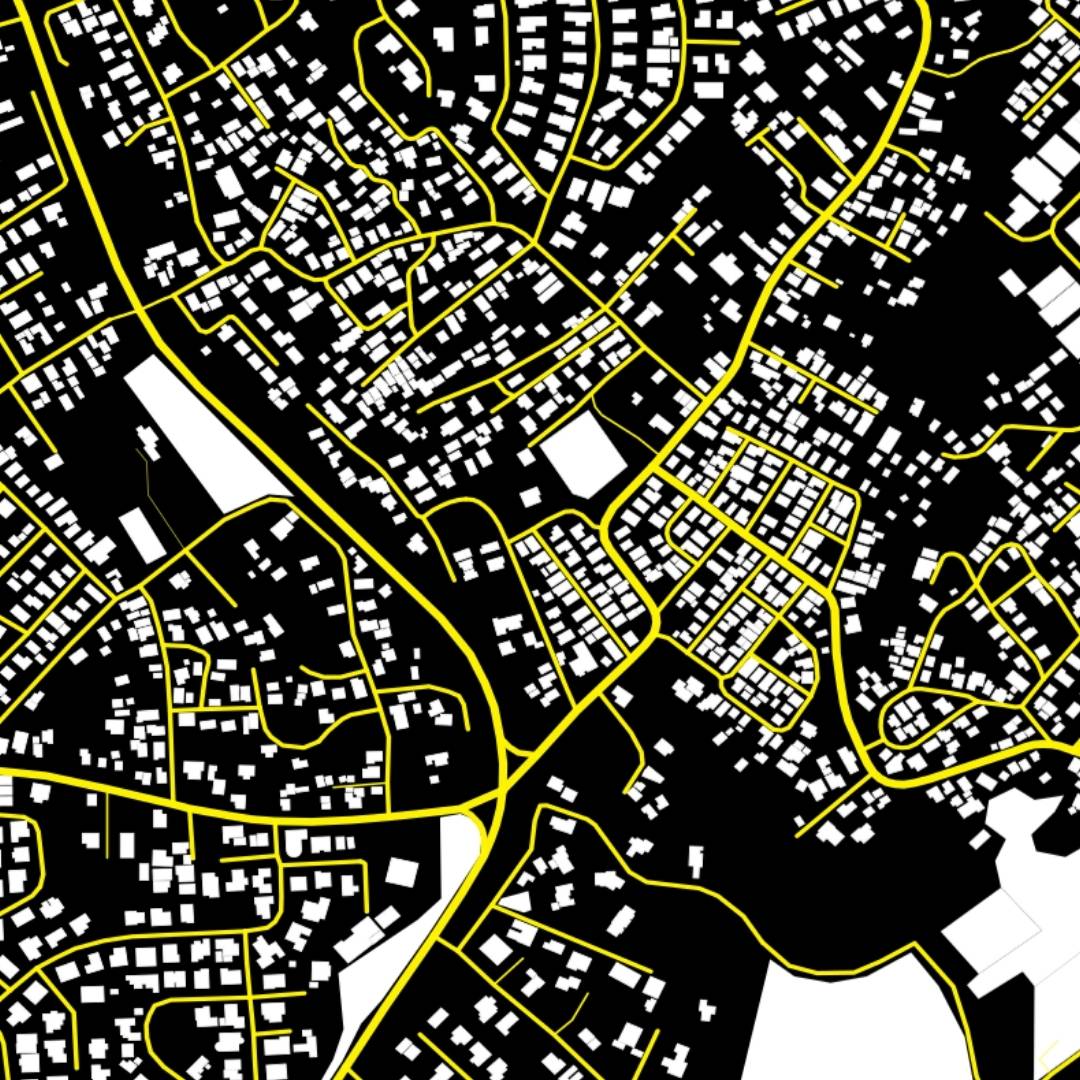 COLOURED ROAD MAP OF CASTRIES, BARBADOS BY MAPBAKES