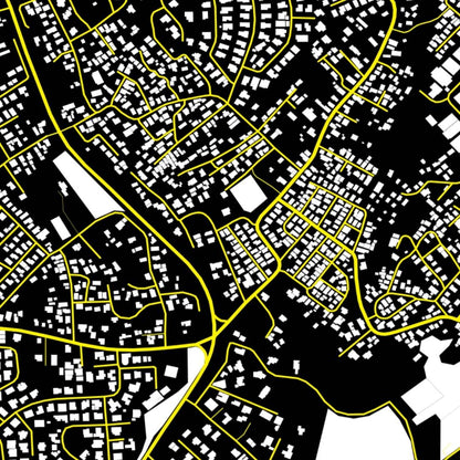 COLOURED ROAD MAP OF CASTRIES, BARBADOS BY MAPBAKES
