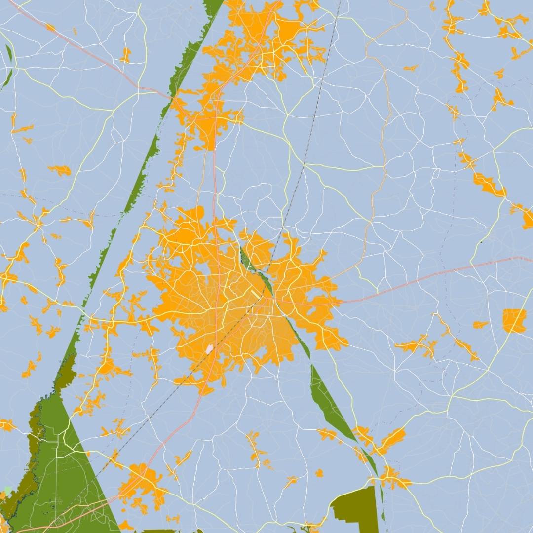 COLOURED ROAD MAP OF ABA, NIGERIA BY MAPBAKES