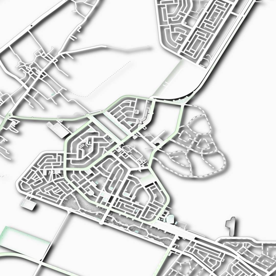COLOURED ROAD MAP OF THEBES, EGYPT BY MAPBAKES