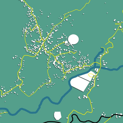 COLOURED ROAD MAP OF WILLIS, GRENADA BY MAPBAKES