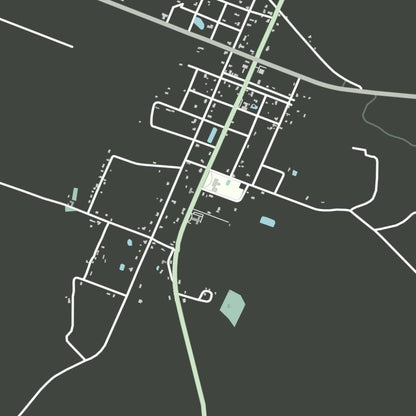 COLOURED ROAD MAP OF SURRENCY, GEORGIA BY MAPBAKES