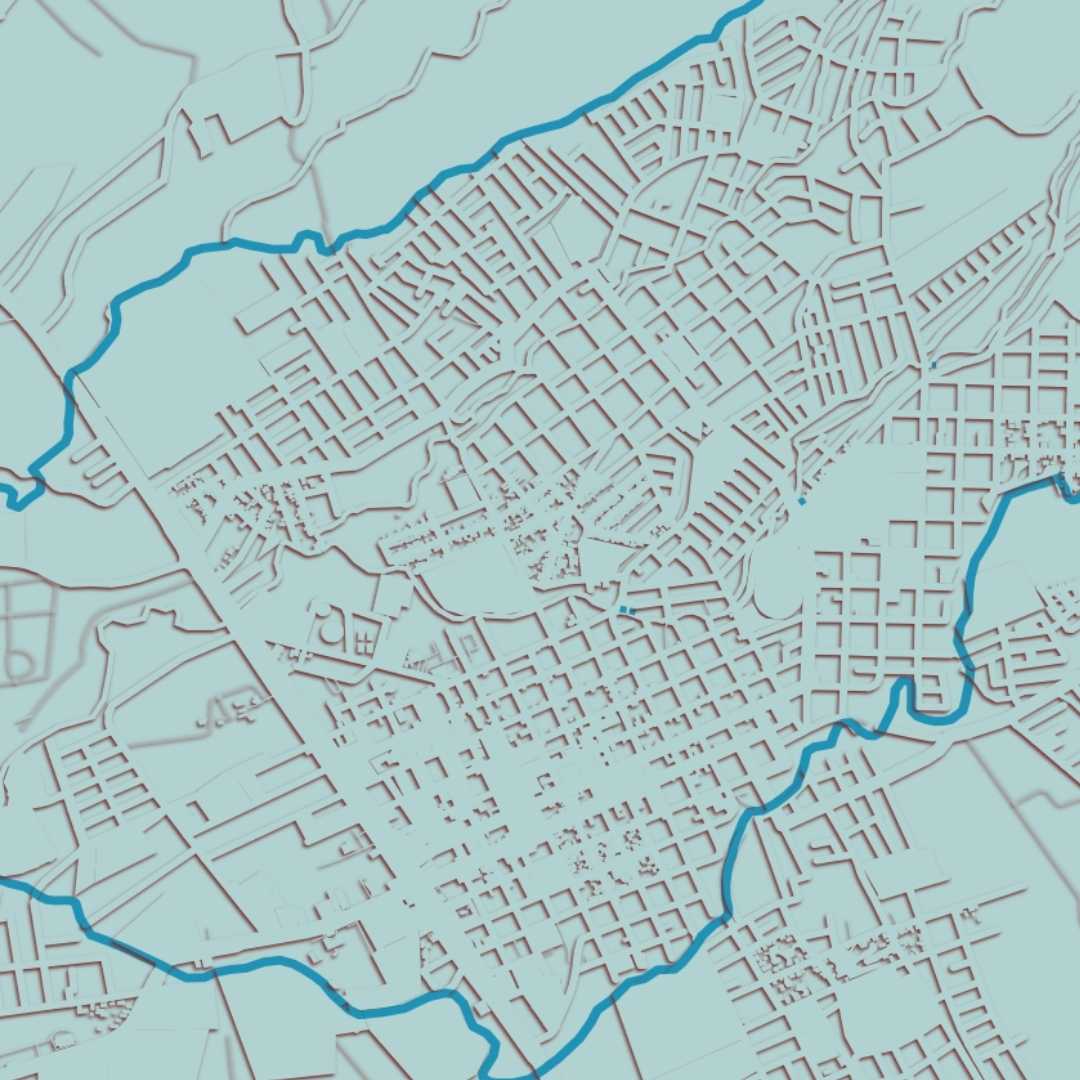 COLOURED ROAD MAP OF LIBERIA, COSTA RICA BY MAPBAKES