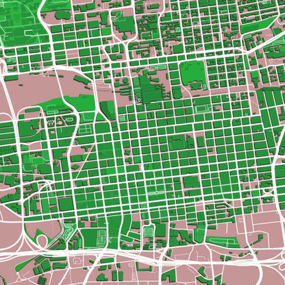 COLOURED ROAD MAP OF JOHANNESBURG, SOUTH AFRICA BY MAPBAKES