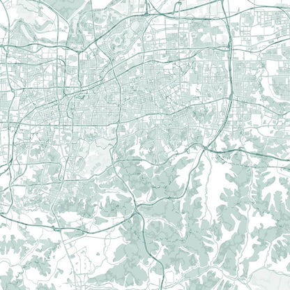 COLOURED ROAD MAP OF JINAN, CHINA BY MAPBAKES