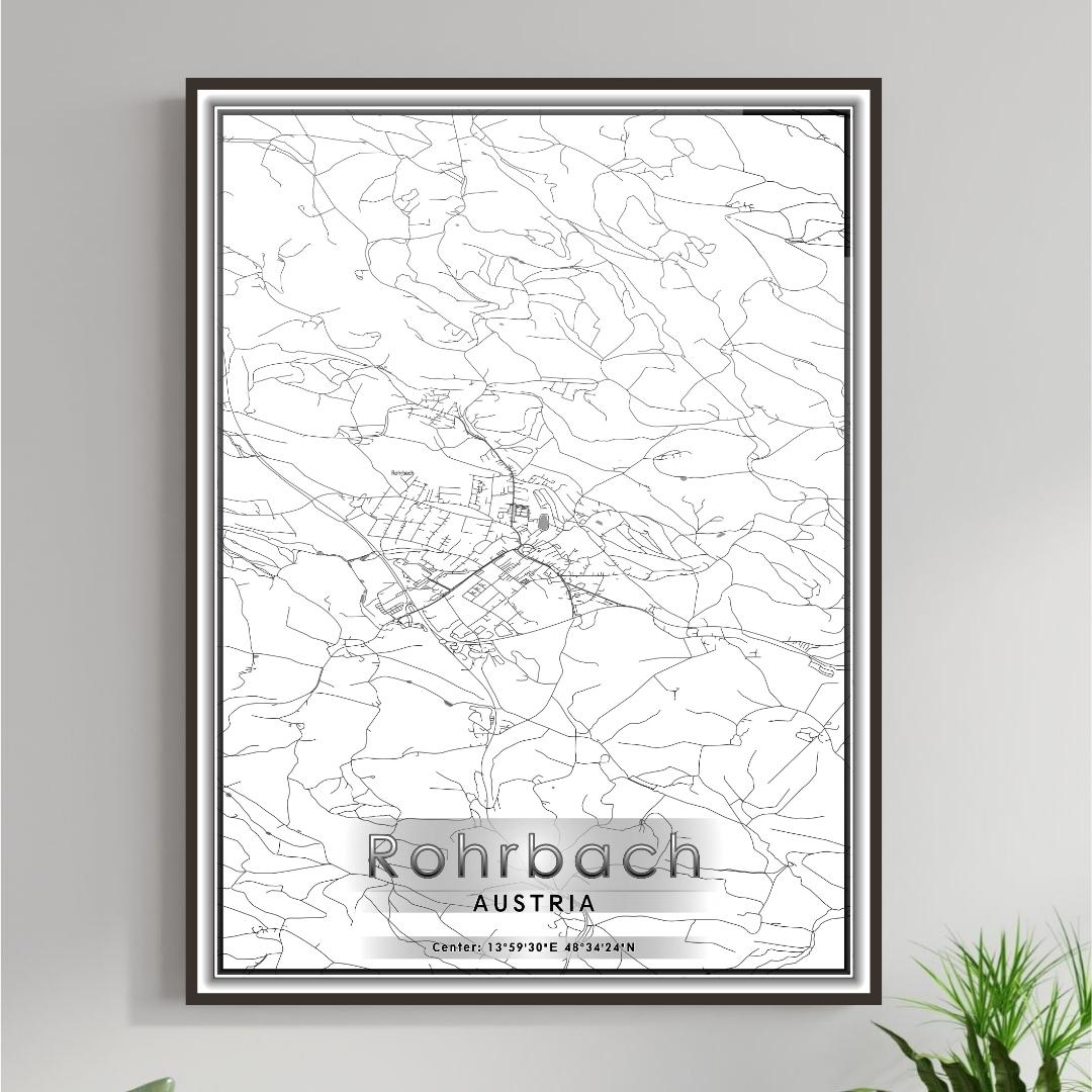 ROAD MAP OF ROHRBACH, AUSTRIA BY MAPBAKES