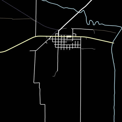 COLOURED ROAD MAP OF KARNAK, EGYPT BY MAPBAKES