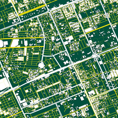 COLOURED ROAD MAP OF NAJAF, IRAQ BY MAPBAKES