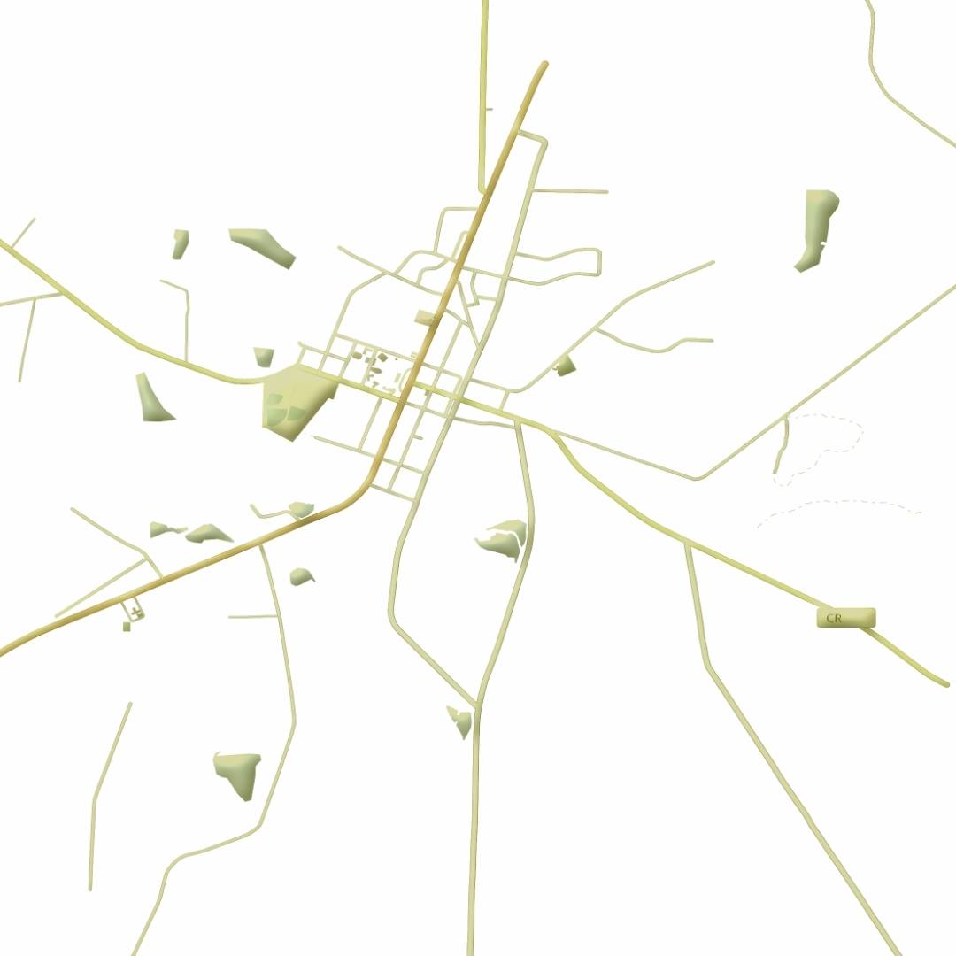 COLOURED ROAD MAP OF NORMAN PARK, GEORGIA BY MAPBAKES