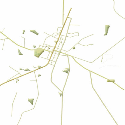 COLOURED ROAD MAP OF NORMAN PARK, GEORGIA BY MAPBAKES