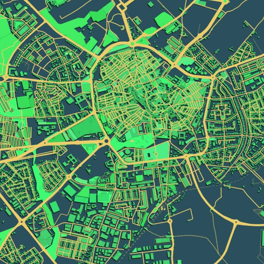 COLOURED ROAD MAP OF EVORA, PORTUGAL BY MAPBAKES