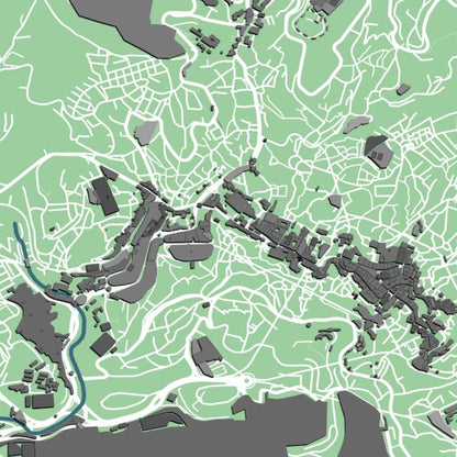 COLOURED ROAD MAP OF GUANAJUATO, MEXICO BY MAPBAKES