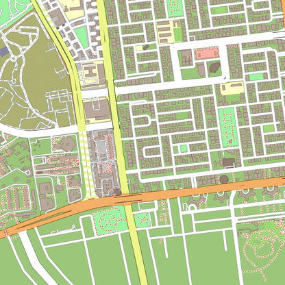 COLOURED ROAD MAP OF MADINET BORG, EGYPT BY MAPBAKES