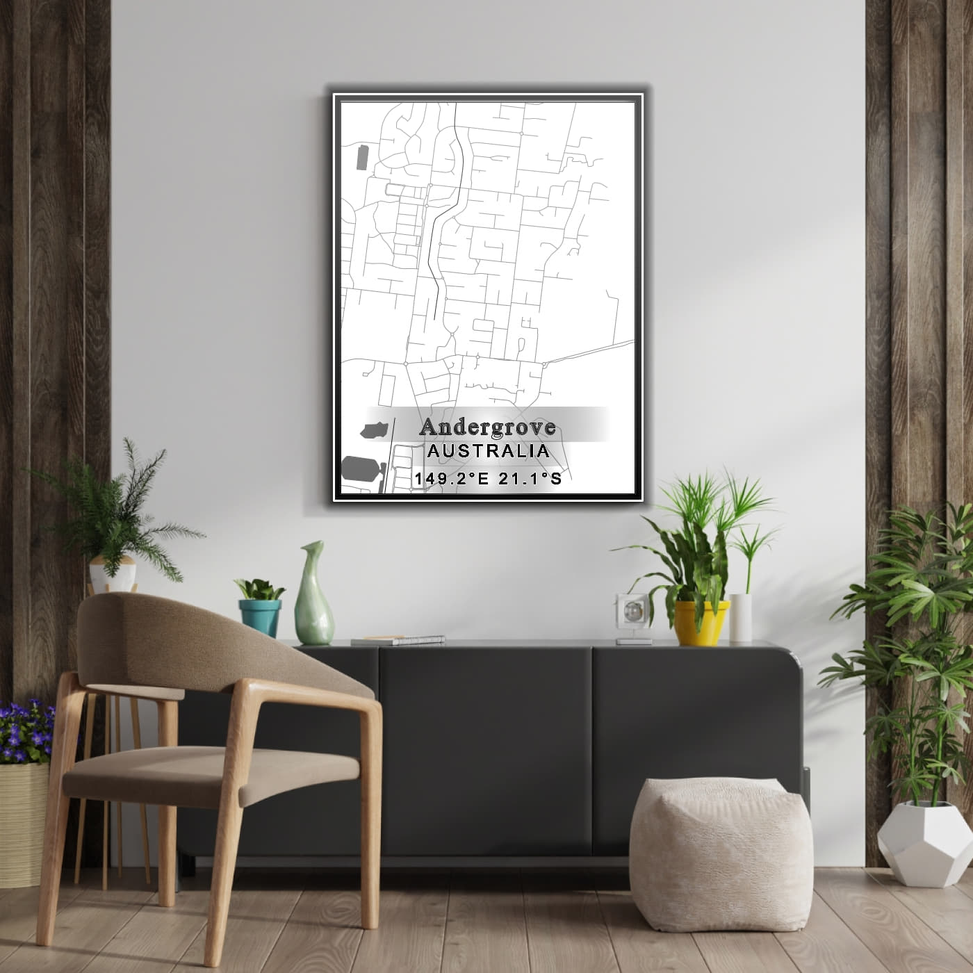 ROAD MAP OF ANDERGROVE, AUSTRALIA BY MAPBAKES