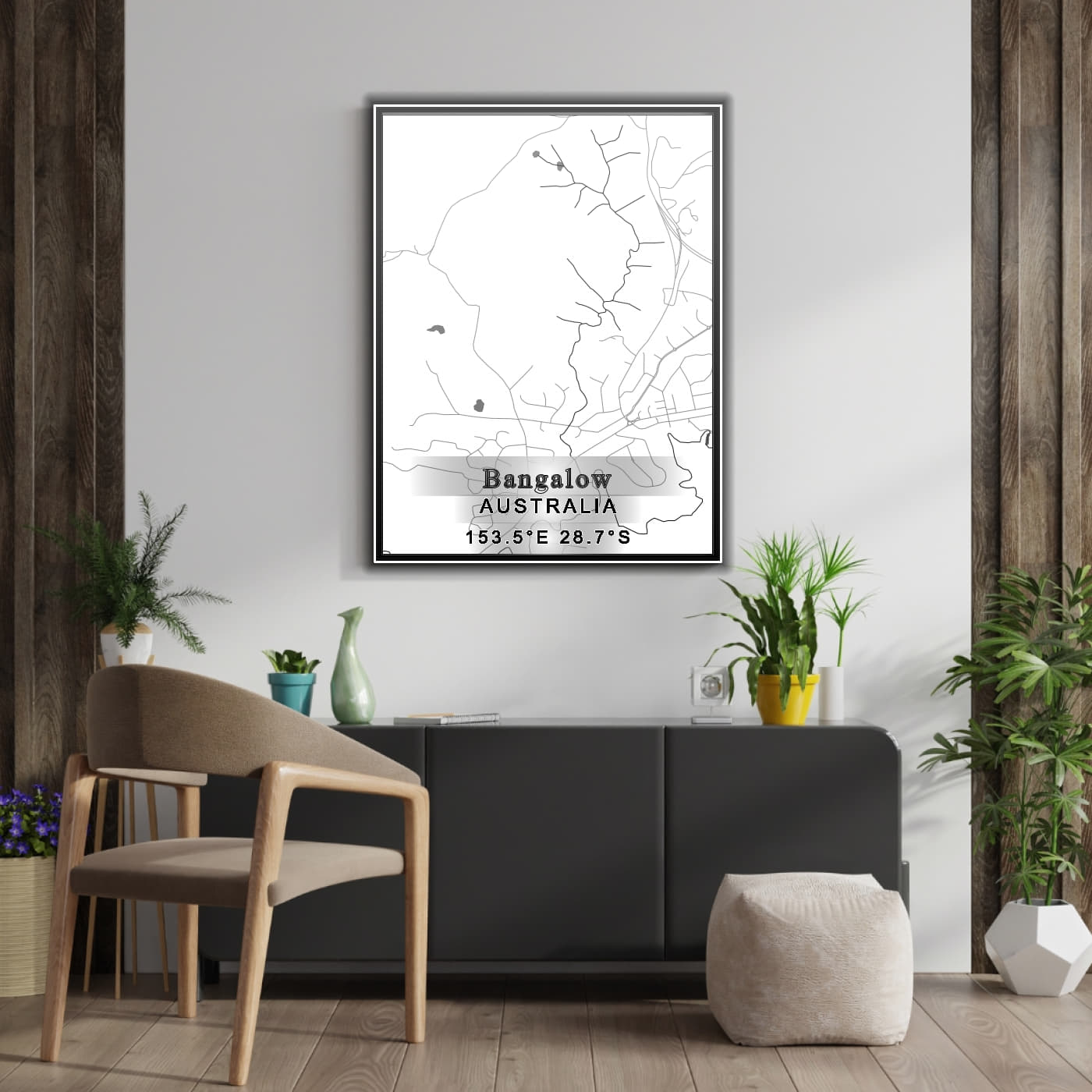 ROAD MAP OF BANGALOW, AUSTRALIA BY MAPBAKES