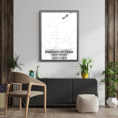 ROAD MAP OF BEACONSFIELD UPPER, AUSTRALIA BY MAPBAKES