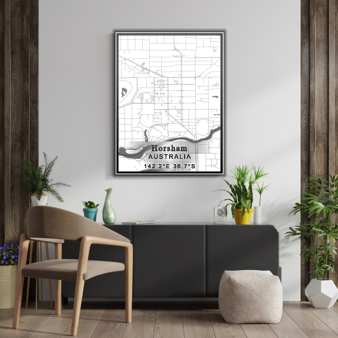 ROAD MAP OF HORSHAM, AUSTRALIA BY MAPBAKES