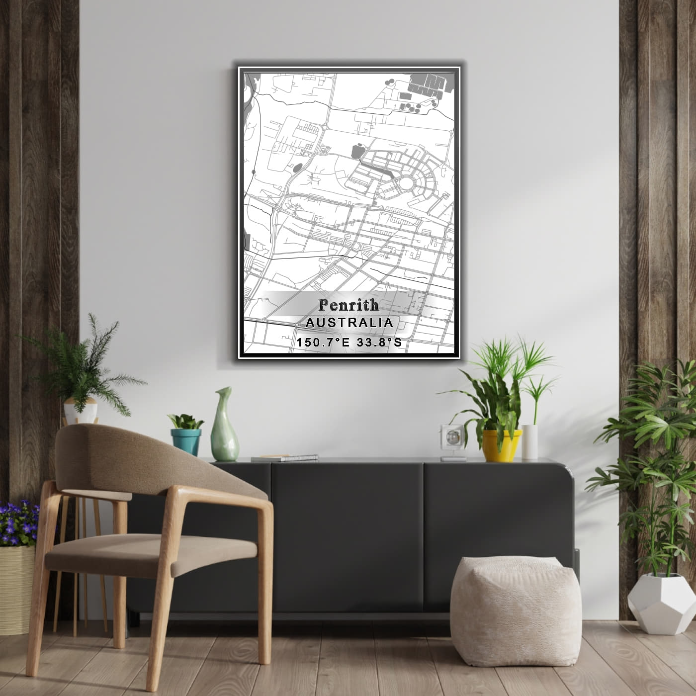 ROAD MAP OF PENRITH, AUSTRALIA BY MAPBAKES