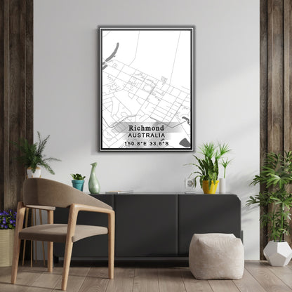 ROAD MAP OF RICHMOND, AUSTRALIA BY MAPBAKES