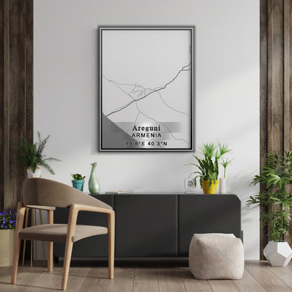 ROAD MAP OF AREGUNI, ARMENIA BY MAPBAKES