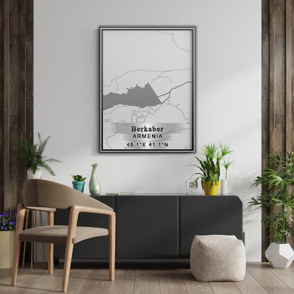 ROAD MAP OF BERKABER, ARMENIA BY MAPBAKES