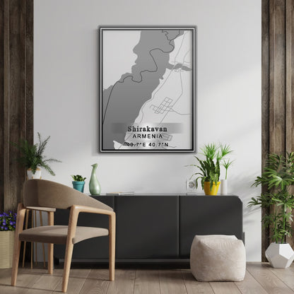 ROAD MAP OF SHIRAKAVAN, ARMENIA BY MAPBAKES