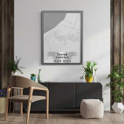 ROAD MAP OF TSOVAK, ARMENIA BY MAPBAKES