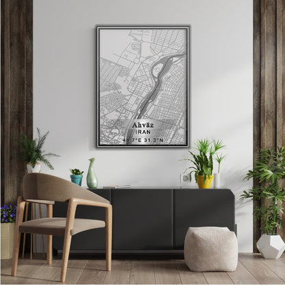 ROAD MAP OF AHVAZ, IRAN BY MAPBAKES