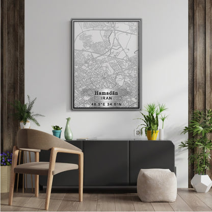 ROAD MAP OF HAMADAN, IRAN BY MAPBAKES