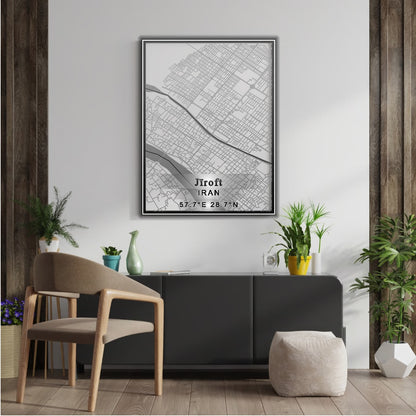 ROAD MAP OF JIROFT, IRAN BY MAPBAKES