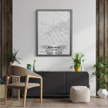 ROAD MAP OF MAHDASHT, IRAN BY MAPBAKES