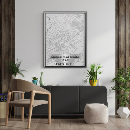 ROAD MAP OF MOHAMMAD SHAHR, IRAN BY MAPBAKES