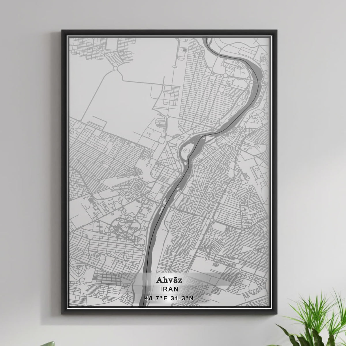 ROAD MAP OF AHVAZ, IRAN BY MAPBAKES