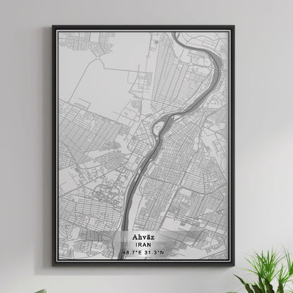 ROAD MAP OF AHVAZ, IRAN BY MAPBAKES