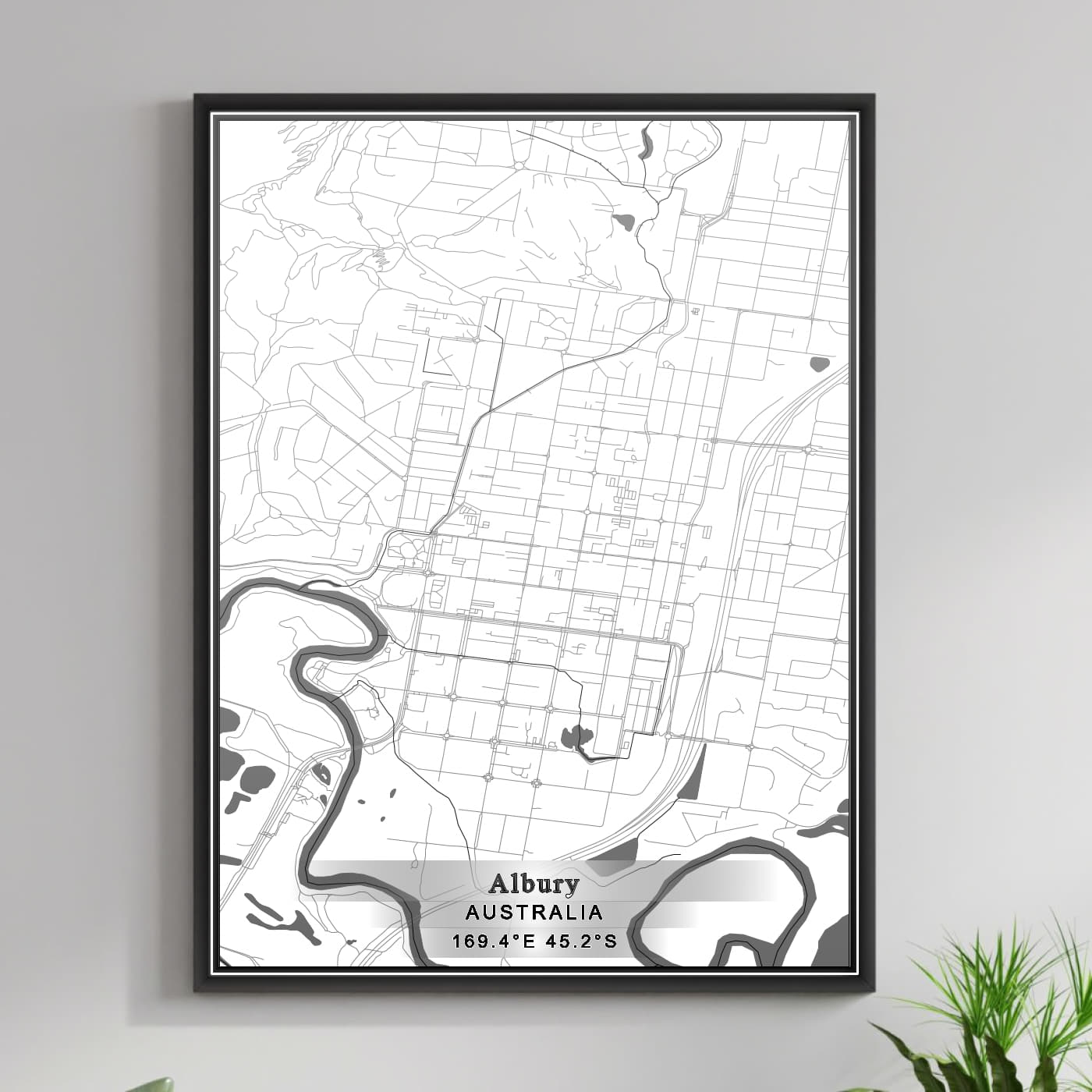 ROAD MAP OF ALBURY, AUSTRALIA BY MAPBAKES