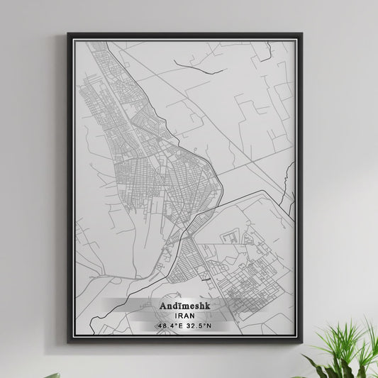 ROAD MAP OF ANDIMESHK, IRAN BY MAPBAKES