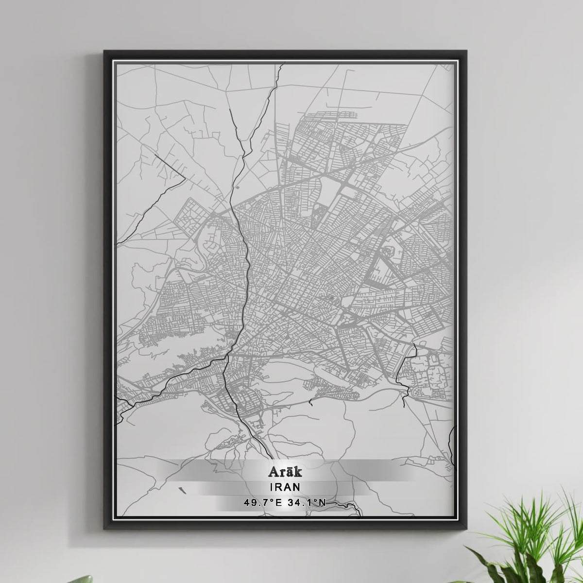 ROAD MAP OF ARAK, IRAN BY MAPBAKES