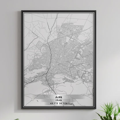 ROAD MAP OF ARAK, IRAN BY MAPBAKES