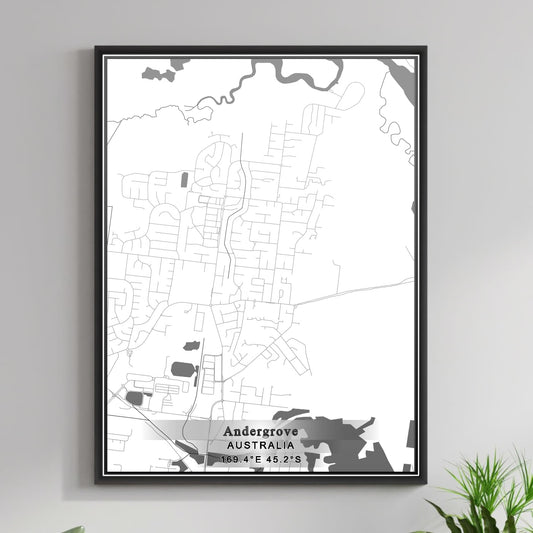 ROAD MAP OF ANDERGROVE, AUSTRALIA BY MAPBAKES