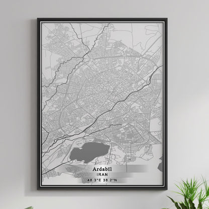 ROAD MAP OF ARDABIL, IRAN BY MAPBAKES