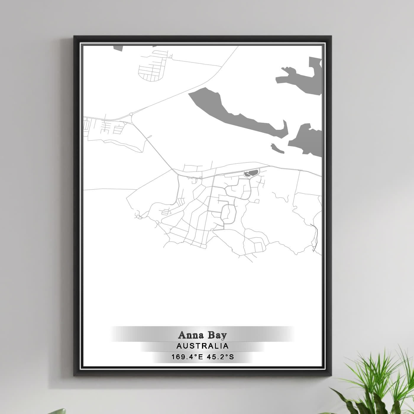 ROAD MAP OF ANNA BAY, AUSTRALIA BY MAPBAKES